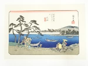 歌川広重・渓斎英泉　木曽街道六十九次　太田　手摺浮世絵木版画